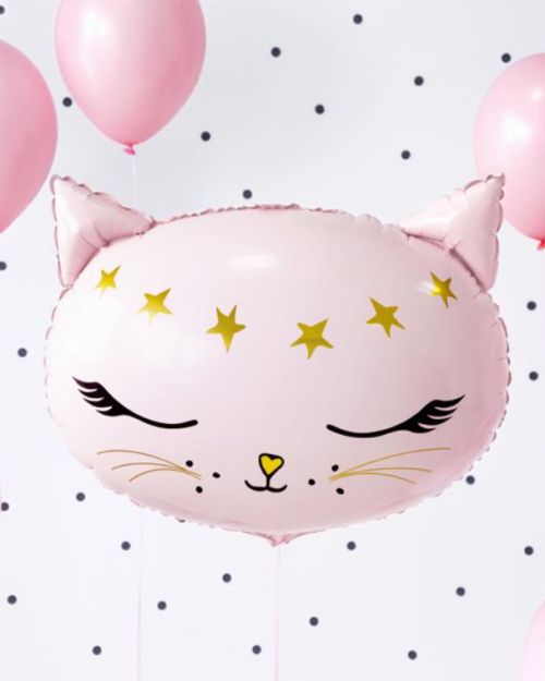 Pink Cat Shape Foil Balloon