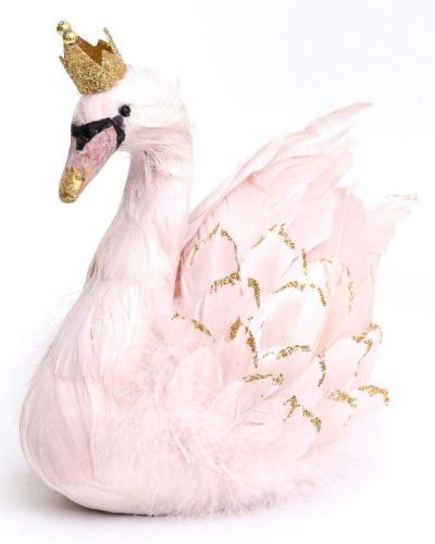 Pink Feathered Swan Large