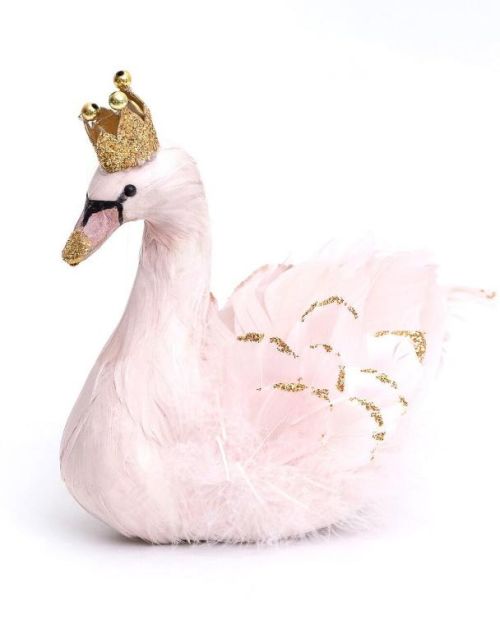 Pink Feathered Swan Small