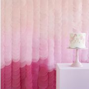 Pink Ombre Tissue Disc Party Backdrop
