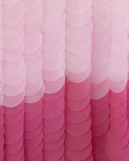 Pink Ombre Tissue Disc Party Backdrop