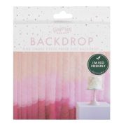 Pink Ombre Tissue Disc Party Backdrop