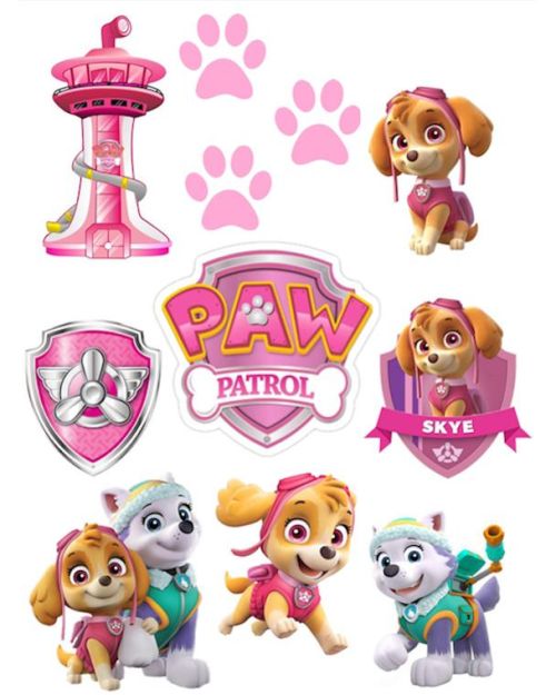 Edible Icing Image – Skye Paw Patrol Icons