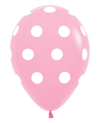 Pink Polka Dot Balloons 12pk