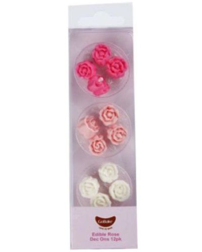 GoBake Dec Ons Pink Roses – 12pk