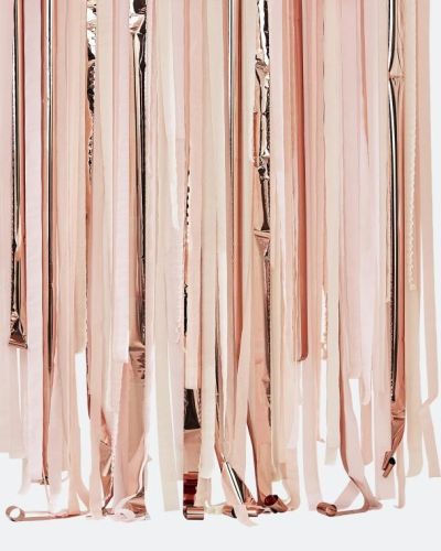 Pink & Rose Gold Streamer Backdrop