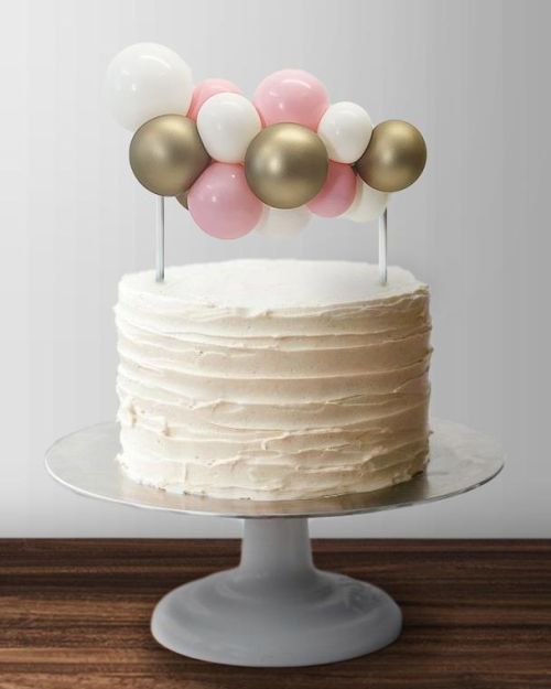 Balloon Garland Cake Topper – Pink & Gold