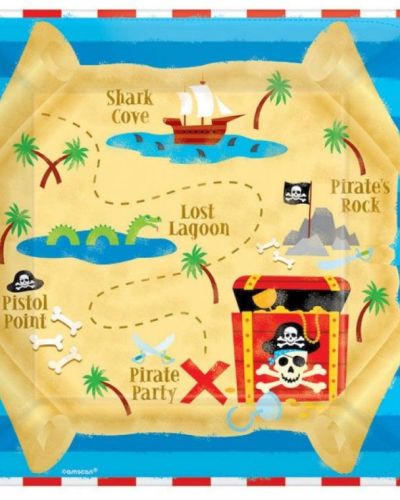 Pirates Treasure Dinner Plates 8pk