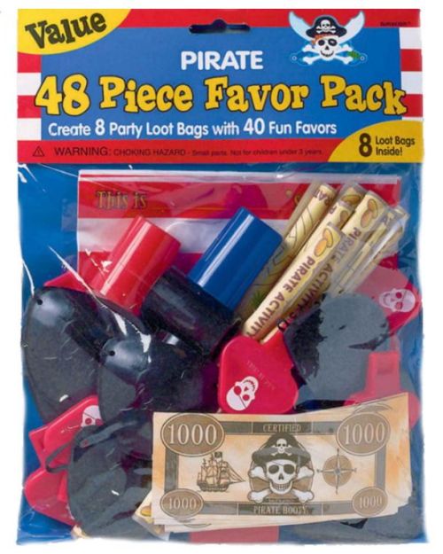 Pirates Mega Value 48pce Favour Pack