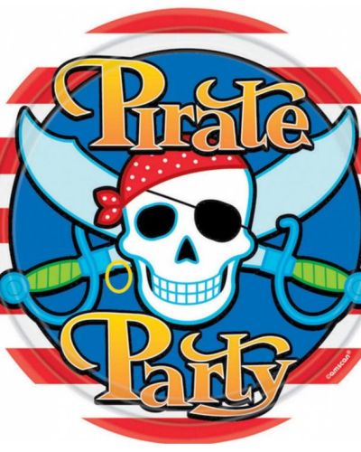 Pirate Party Dinner Plates 8pk