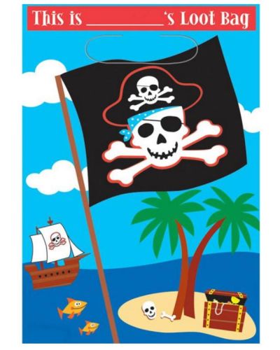 Pirate Party Loot Bags 8pk
