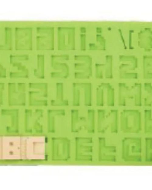 Pixel Font Letter & Number Silicone Mould