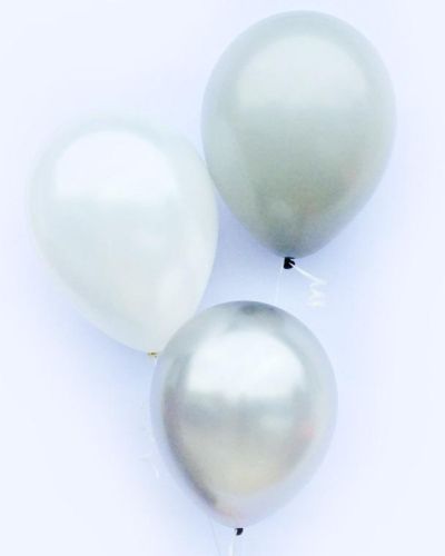 Plain Balloon Mix – Platinum 12pk