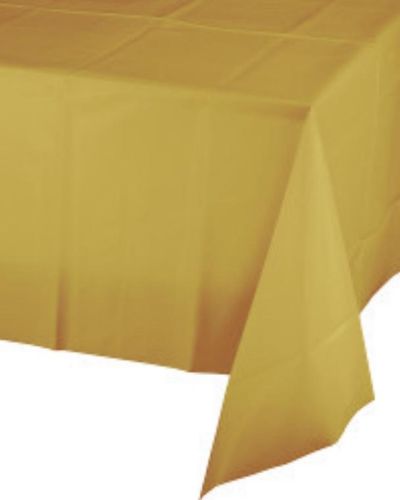 Gold Plastic Table Cloth