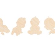 Ready to Pop Wooden Baby Shape Favours