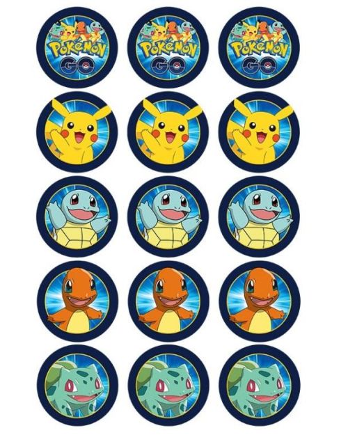 Edible Icing Cupcake Images – Pokemon