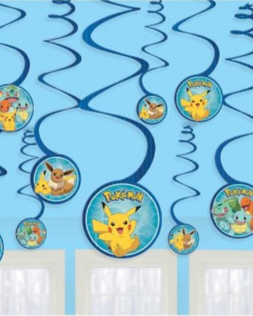 Pokemon Hanging Swirl Decorations