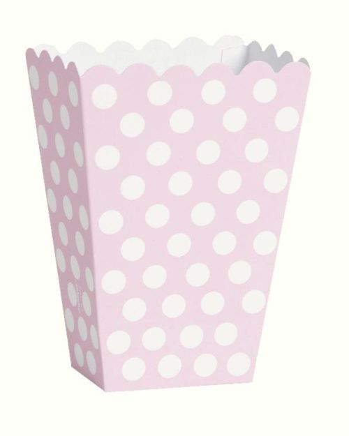 Polka Dot Treat Boxes – Light Pink
