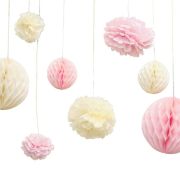 Pom Pom & Honeycomb Tissue Party Decorations
