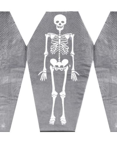 Pop Out Skeleton Coffin Napkins 16pk