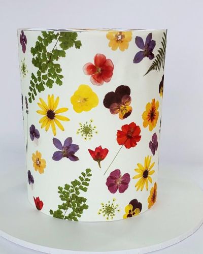 Edible Icing Image Wrap – Pressed Flowers