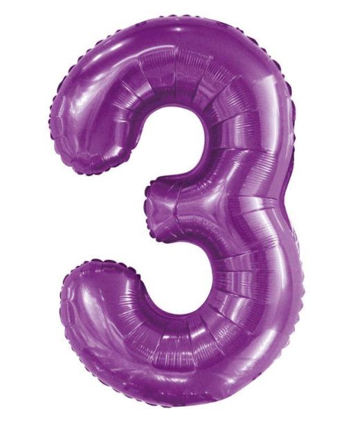 86cm Purple Number Balloon – 3