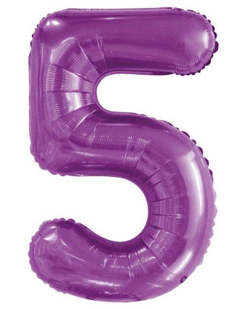 86cm Purple Number Balloon – 5