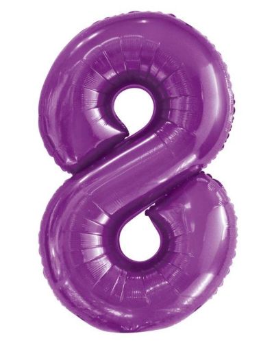 86cm Purple Number Balloon – 8