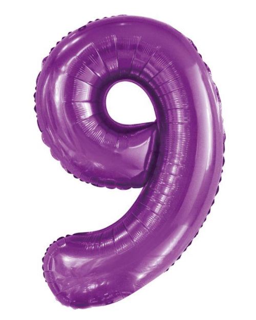 86cm Purple Number Balloon – 9