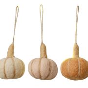 Pumpkin Spice Felt Pumpkin Decorations 3pk