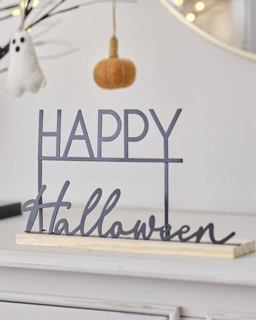 Pumpkin Spice Happy Halloween Sign