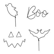 Pumpkin Spice Halloween Wire Decorations