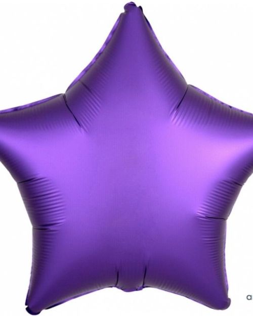 Star Shaped Foil Balloon – Satin Luxe Purple