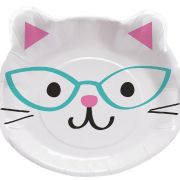 Purr-fect Party Cat Face Plates 8pk