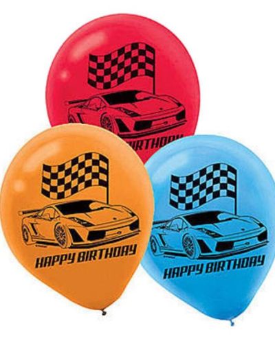 Race Car Balloons – 6pk