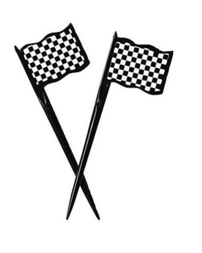 Racing Flag Plastic Picks 12pk