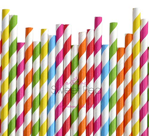Paper Straws – Rainbow Mix