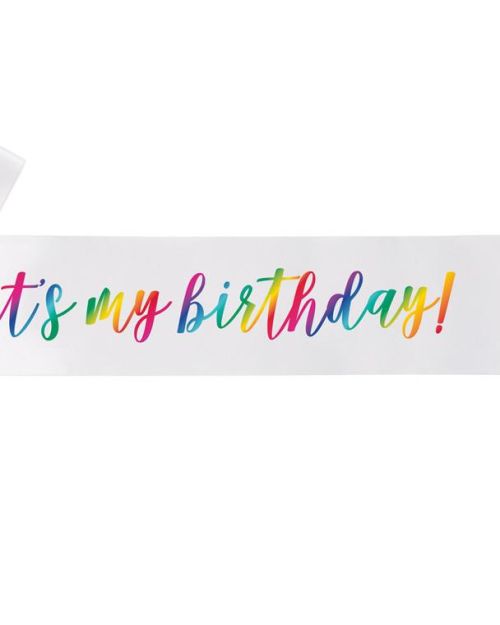 Rainbow Birthday Sash