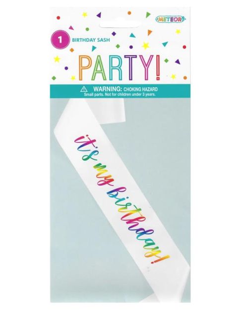 Rainbow Birthday Sash