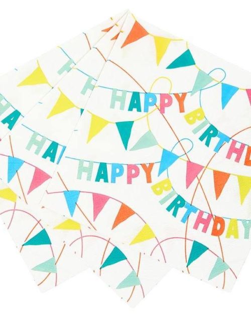 Rainbow Brights Eco Napkins 20pk