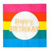 Rainbow Brights Happy Birthday Napkins 16pk