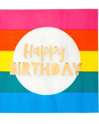 Rainbow Brights Happy Birthday Napkins 16pk