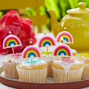 Rainbow Brights Rainbow Shaped Candles 5pk