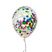 Bright Rainbow Confetti Balloon – Single