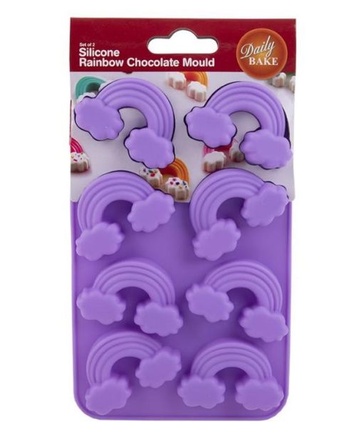 Rainbow Silicone Chocolate Moulds 2pk