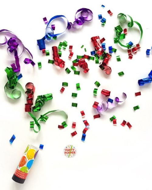 Rainbow Confetti Party Popper