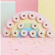Pastel Party Rainbow Donut Wall