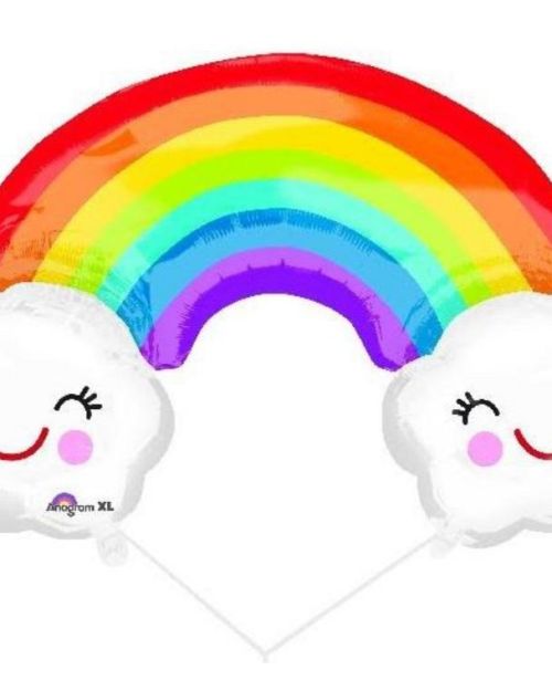 Rainbow & Clouds SuperShape Balloon