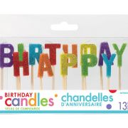 Rainbow Happy Birthday Candle Set