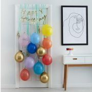 Rainbow & Gold Happy Birthday Balloon Door Kit